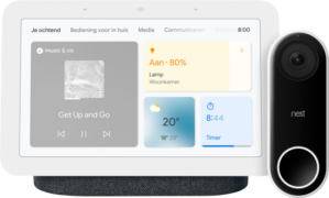 Google Nest Hub 2 Charcoal + Nest Hello