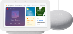 Google Nest Mini Wit + Google Nest Hub Chalk
