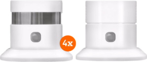 KlikAanKlikUit ZSDR-850 Rookmelder (3 jaar) 4-pack + Koolmonoxidemelder