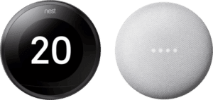 Nest Learning Thermostat V3 Premium Zwart + Google Nest Mini Wit