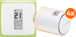 Netatmo Slimme Modulerende Thermostaat + 4 radiatorknoppen