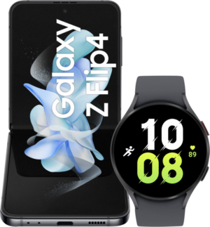 Samsung Galaxy Z Flip 4 128GB Grijs 5G + Samsung Galaxy Watch 5 Zwart 44mm