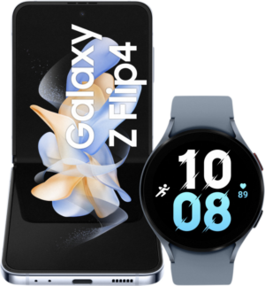 Samsung Galaxy Z Flip 4 256GB Blauw 5G + Samsung Galaxy Watch 5 Blauw 44mm