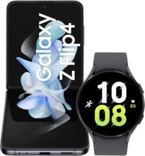 Samsung Galaxy Z Flip 4 256GB Grijs 5G + Samsung Galaxy Watch 5 Zwart 44mm