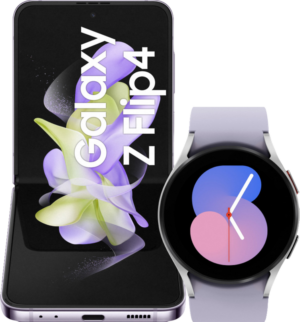 Samsung Galaxy Z Flip 4 256GB Paars 5G + Samsung Galaxy Watch 5 Zilver 40mm