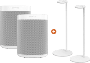 Sonos One SL Duopack + Sonos Speaker Standaard Paar Wit