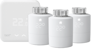 Tado Draadloze Slimme Thermostaat V3+ Startpakket + 3 radiatorknoppen
