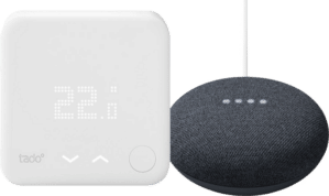 Tado Slimme Thermostaat V3+ Startpakket + Google Nest Mini Grijs