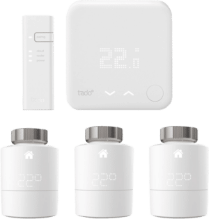 Tado Slimme Thermostaat V3+ startpakket + 3 radiatorknoppen