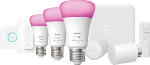 Tado Thermostaat V3+ Startpakket + 2 knoppen + Philips Hue White & Color E27 Starter pack