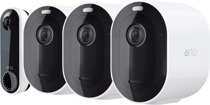 Arlo Pro 4 Beveiligingscamera Wit 3-pack Arlo Wire Free Video Doorbell Wit