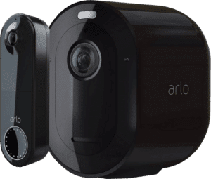 Arlo Pro 4 Beveiligingscamera Zwart + Arlo Wire Free Video Doorbell Zwart