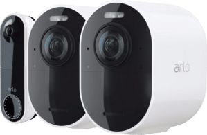 Arlo Ultra 2 Beveiligingscamera 4K Wit 2-Pack + Arlo Wire Free Video Doorbell Wit