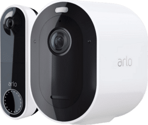 Arlo Ultra 2 Beveiligingscamera 4K Wit 4-Pack + Arlo Wire Free Video Doorbell Wit