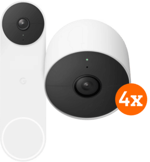 Google Nest Doorbell + Google Nest Cam 4-pack