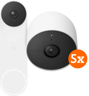 Google Nest Doorbell + Google Nest Cam 5-pack