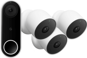 Google Nest Hello Doorbell + Google Nest Cam 3-pack