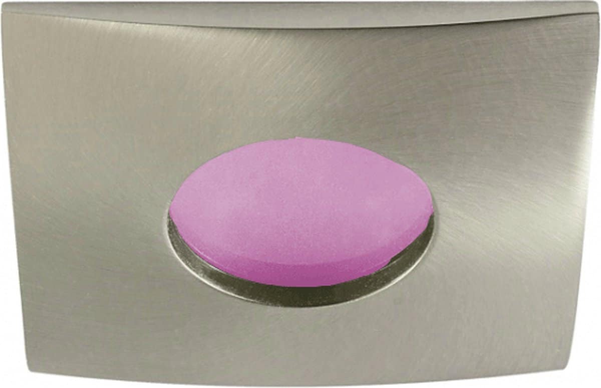 IP44 Inbouwspot Irma met Philips HUE White and Color - inbouwspot - Nikkel / mat - vierkant - voor badkamer / overkapping / buiten - IP44 - GU10 - Buitendiameter: 85MM - boorgat: 70-76MM - min. Inbouwdiepte: 90MM