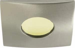 IP44 Inbouwspot Irma met Philips HUE White - inbouwspot - Nikkel / mat - vierkant - voor badkamer / overkapping / buiten - IP44 - GU10 - Buitendiameter: 85MM - boorgat: 70-76MM - min. Inbouwdiepte: 90MM