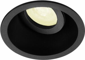 Inbouwspot Frans met Philips HUE White - inbouwspot - Zwart - rond verdiepte spot - Voor binnen / woonkamer / keuken / slaapkamer - IP20 - GU10 - Buitendiameter: 93MM - boorgat: 80-84MM - min. Inbouwdiepte: 90MM