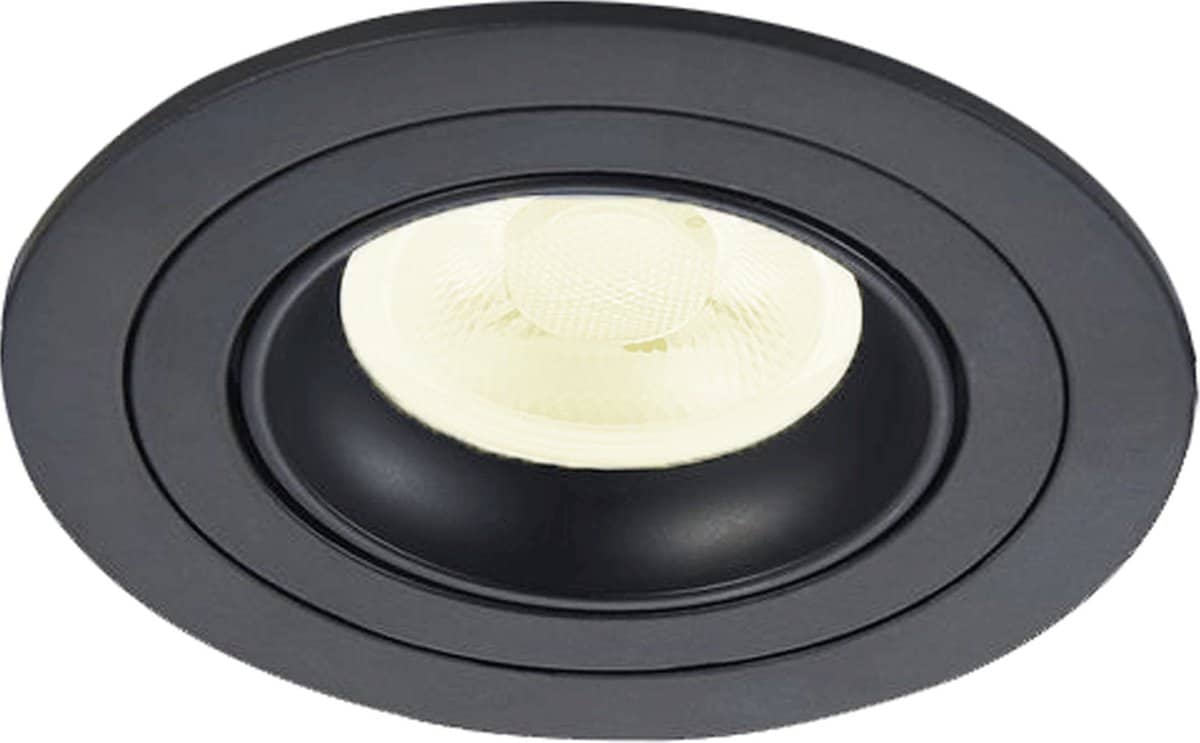 Inbouwspot Menno met Philips HUE White - inbouwspot - Zwart - rond - Voor binnen / woonkamer / keuken / slaapkamer - IP20 - GU10 - Buitendiameter: 85MM - boorgat: 70-76MM - min. Inbouwdiepte: 70MM