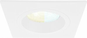Inbouwspot Wietse met Philips HUE White Ambiance - Voor binnen / woonkamer / keuken / slaapkamer - spot - Wit - vierkant - IP20 - GU10 - Buitendiameter: 93MM - boorgat: 75-81MM - min. Inbouwdiepte: 70MM
