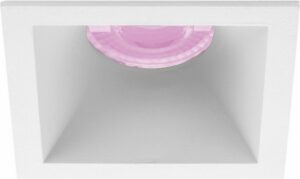 Inbouwspot Zeb met Philips HUE White and Color - inbouw spot - Wit - vierkant verdiepte spot - Voor binnen / woonkamer / keuken / slaapkamer - IP20 - GU10 - Buitendiameter: 82MM - boorgat: Vierkante uitsparing - min. Inbouwdiepte: 105MM