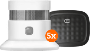 KlikAanKlikUit Rookmelder ZSDR-850 (3 jaar) 5-Pack + Smart Bridge