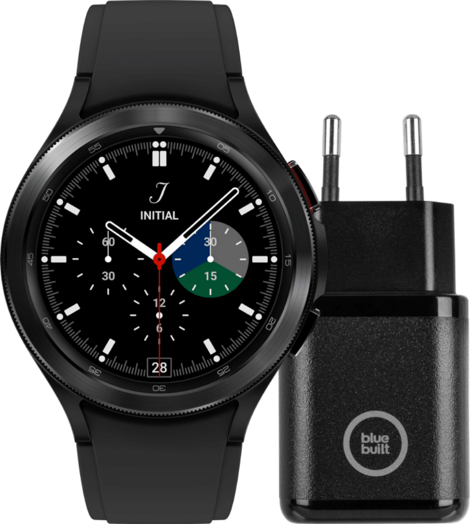 Samsung Galaxy Watch 4 Classic 46 mm Zwart + BlueBuilt Oplader Smart
