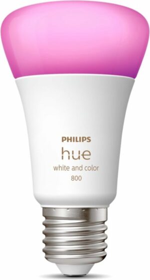 UITBREIDING - BULK - Philips Hue Slimme Lichtbron E27 - White and Color Ambiance - 9.5W - NO BLUETOOTH - BRIDGE - 806LM - BULK