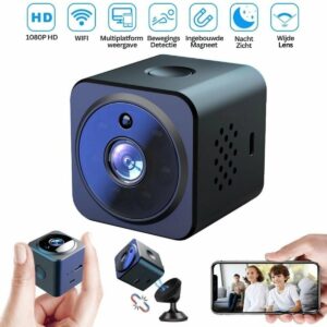 Amex Spy Camera - Beveiligingscamera met WIFI en App - Spycams Bewakingscamera Spion Verborgen Camera - HD met 64 GB Opslag