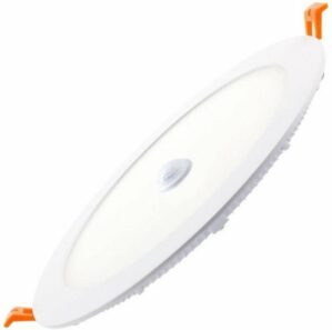 LED Downlight Slim - PIR Bewegingssensor 360° + Dag en Nacht Sensor - 20W - CCT Aanpasbare Kleur - Inbouw - Rond - Mat Wit - OSRAM LEDs