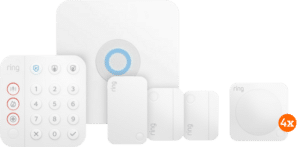 Ring Alarmsysteem met 2 magneetcontacten en 4 bewegingssensoren