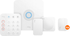 Ring Alarmsysteem met 4 magneetcontacten en 1 bewegingssensor
