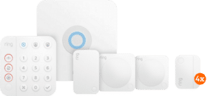 Ring Alarmsysteem met 4 magneetcontacten en 2 bewegingssensoren