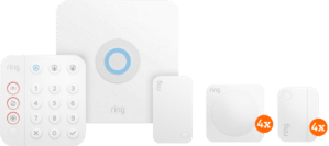 Ring Alarmsysteem met 4 magneetcontacten en 4 bewegingssensoren