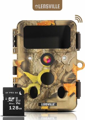 Wildcamera met Nachtzicht en Wifi - 30MP 4K UHD - NL Software en Handleiding - Incl. 64GB - SD-kaart - Buiten Camera met Nachtzicht - Bewakingscamera voor Buiten - Wildlife Camera - Nachtcamera