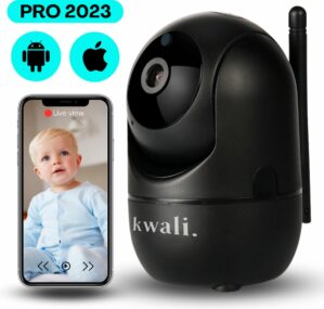 kwali.® Babyfoon met Camera en App (Gratis) - Bidirectionele Audio - Bewegingsdetectie - Nachtvisie - Pro 2023