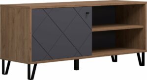 trendteam smart living Montez tv-onderstel, eiken grafiet, 123 x 56 x 40 cm