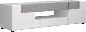 trendteam smart living Tokyo TV lowboard/onderstuk, wit hoogglans/abs. Beton, afmetingen (gemonteerd B x H x D): 153 x 43 x 44 cm