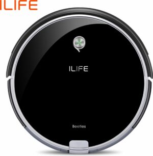 Ilife - Robotstofzuiger - Met Slimme Navigatie - Incl. Oplaadstation - Stofzuiger Zonder Zak - Met Dweilfunctie - Robot Stofzuiger - Zwart - Incl. App