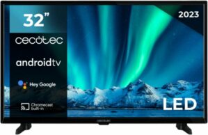 Cecotec ALH00032N, 81,3 cm (32"), LED, Smart TV, Wifi, Zwart