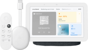 Google Chromecast HD met Google TV + Google Nest Hub 2 Charcoal