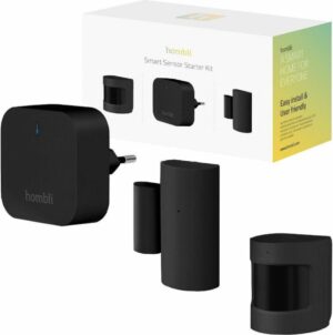 Hombli Smart Sensor Set - Bewegingssensor, deur- en raamsensor en hub - Draadloos - Wifi - Zwart