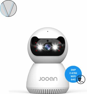 Huisdiercamera - Hondencamera Bewegingssensor - Babyfoon Met Camera En App - 360 Graden - Nachtzicht - Hoogwaardige Kwaliteit - Incl. 64G - 3MP