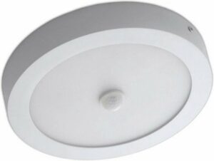 LED Downlight - Facto Dury - PIR Bewegingssensor 360° + Dag en Nacht Sensor - Aanpasbare Vermogen - Aanpasbare Kleur - Opbouw - Rond - Mat Wit - OSRAM LEDs