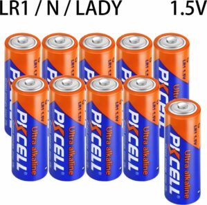 PKCELL LR1 Alkaline 1.5V Batterij - N - Lady - E90 - Perfect voor Afstandsbedieningen, Speelgoed, Rookmelders & Meer - Milieuvriendelijk Verpakt - 10 Stuks