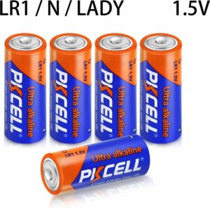 PKCELL LR1 Alkaline 1.5V Batterij - N - Lady - E90 - Perfect voor Afstandsbedieningen, Speelgoed, Rookmelders & Meer - Milieuvriendelijk Verpakt - 5 Stuks