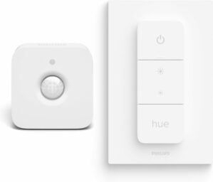 Philips Hue Combipack - Hue Bewegingssensor voor Binnen en Dimmer Switch - Eenvoudige Installatie