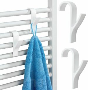 Repus - Set van 2 - Radiator haak - Verwarming ophang haak - Handdoek Haak - Kleding Haak - Wit